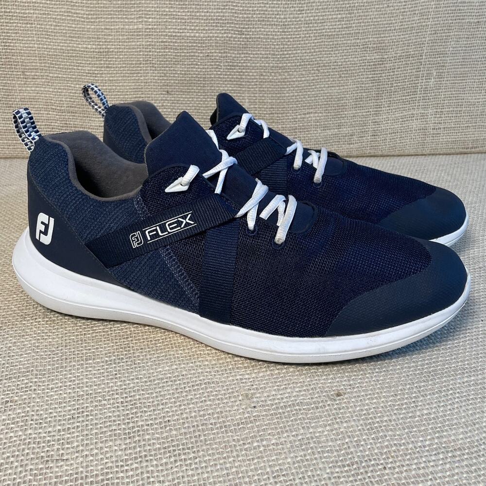FootJoy FJ Flex Spikeless Comfort Fit Golf Shoes 56102 Blue Mens 12 M